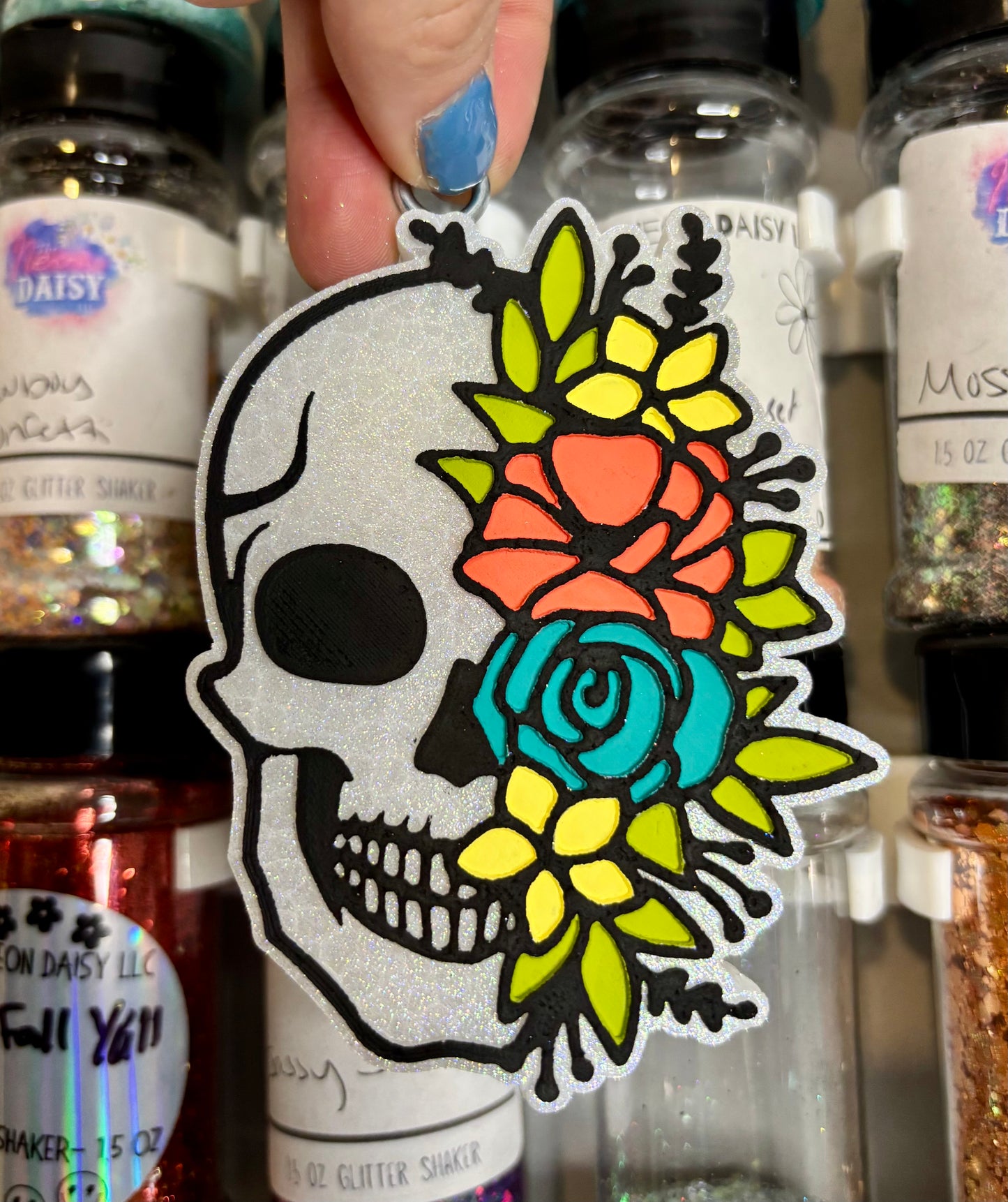 Skull with Flowers