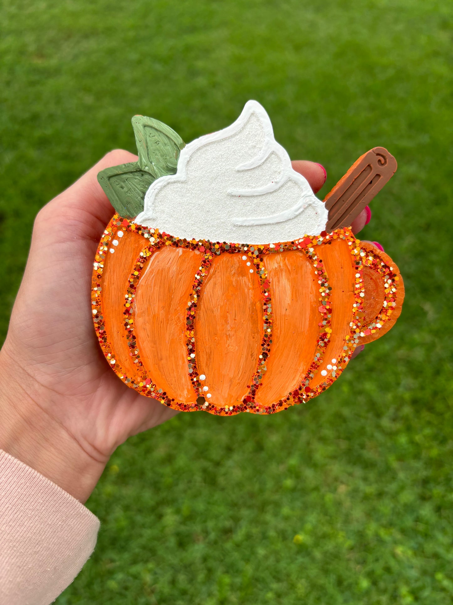 Hand painted pumpkin mug